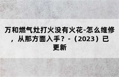 万和燃气灶打火没有火花-怎么维修，从那方面入手？-（2023）已更新