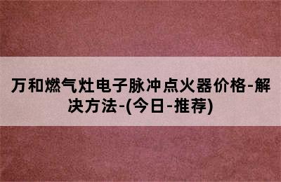 万和燃气灶电子脉冲点火器价格-解决方法-(今日-推荐)