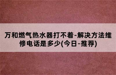 万和燃气热水器打不着-解决方法维修电话是多少(今日-推荐)