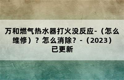 万和燃气热水器打火没反应-（怎么维修）？怎么消除？-（2023）已更新