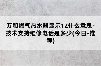 万和燃气热水器显示12什么意思-技术支持维修电话是多少(今日-推荐)