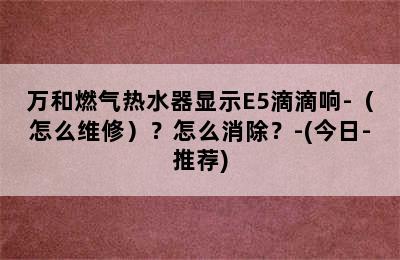 万和燃气热水器显示E5滴滴响-（怎么维修）？怎么消除？-(今日-推荐)