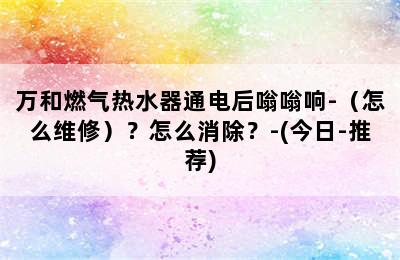 万和燃气热水器通电后嗡嗡响-（怎么维修）？怎么消除？-(今日-推荐)