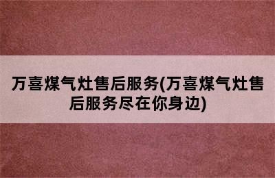 万喜煤气灶售后服务(万喜煤气灶售后服务尽在你身边)