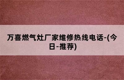 万喜燃气灶厂家维修热线电话-(今日-推荐)