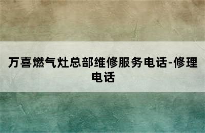 万喜燃气灶总部维修服务电话-修理电话