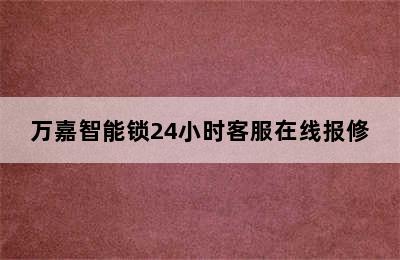 万嘉智能锁24小时客服在线报修