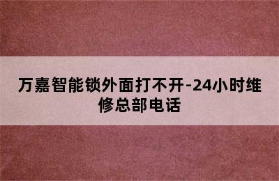 万嘉智能锁外面打不开-24小时维修总部电话