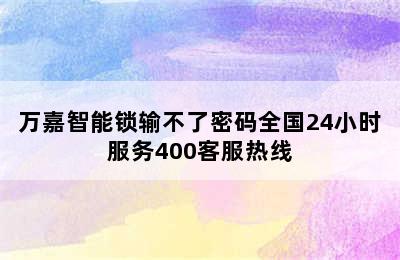 万嘉智能锁输不了密码全国24小时服务400客服热线