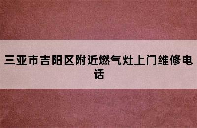 三亚市吉阳区附近燃气灶上门维修电话