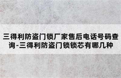 三得利防盗门锁厂家售后电话号码查询-三得利防盗门锁锁芯有哪几种