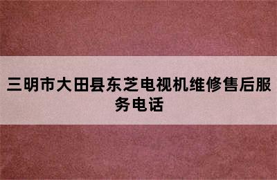 三明市大田县东芝电视机维修售后服务电话