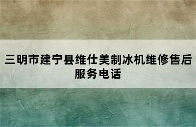 三明市建宁县维仕美制冰机维修售后服务电话