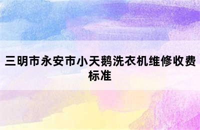 三明市永安市小天鹅洗衣机维修收费标准