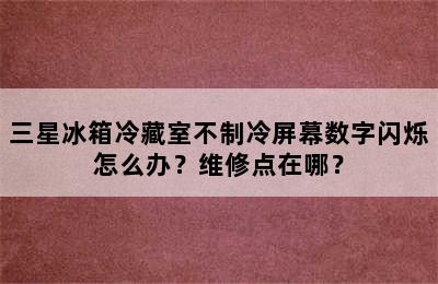 三星冰箱冷藏室不制冷屏幕数字闪烁怎么办？维修点在哪？