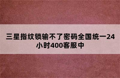 三星指纹锁输不了密码全国统一24小时400客服中