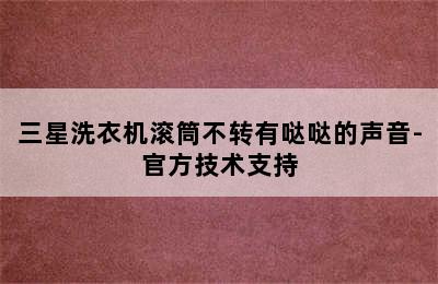 三星洗衣机滚筒不转有哒哒的声音-官方技术支持