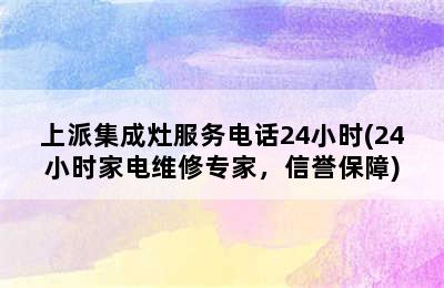 上派集成灶服务电话24小时(24小时家电维修专家，信誉保障)