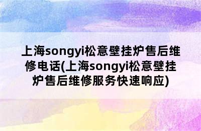 上海songyi松意壁挂炉售后维修电话(上海songyi松意壁挂炉售后维修服务快速响应)