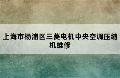 上海市杨浦区三菱电机中央空调压缩机维修