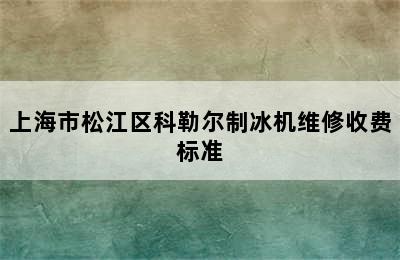 上海市松江区科勒尔制冰机维修收费标准