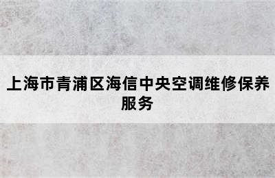 上海市青浦区海信中央空调维修保养服务