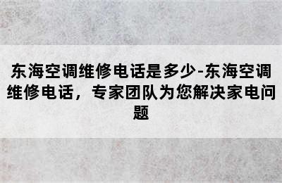 东海空调维修电话是多少-东海空调维修电话，专家团队为您解决家电问题