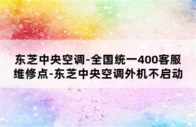 东芝中央空调-全国统一400客服维修点-东芝中央空调外机不启动