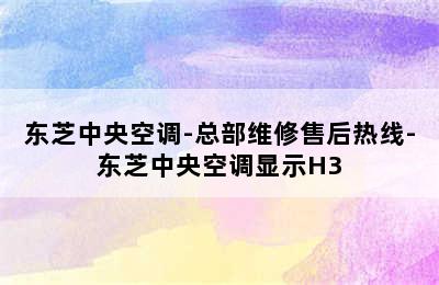 东芝中央空调-总部维修售后热线-东芝中央空调显示H3