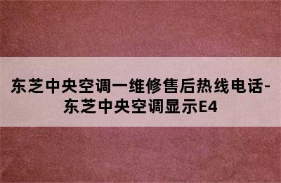 东芝中央空调一维修售后热线电话-东芝中央空调显示E4