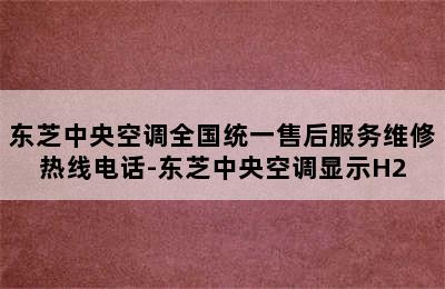 东芝中央空调全国统一售后服务维修热线电话-东芝中央空调显示H2