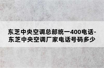 东芝中央空调总部统一400电话-东芝中央空调厂家电话号码多少