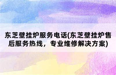 东芝壁挂炉服务电话(东芝壁挂炉售后服务热线，专业维修解决方案)