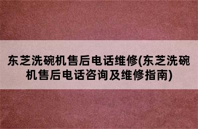 东芝洗碗机售后电话维修(东芝洗碗机售后电话咨询及维修指南)