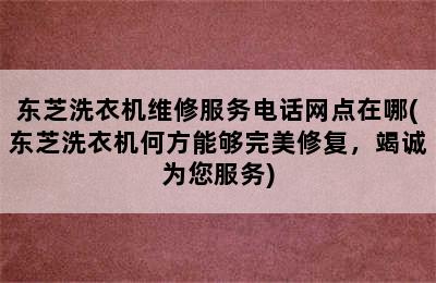 东芝洗衣机维修服务电话网点在哪(东芝洗衣机何方能够完美修复，竭诚为您服务)