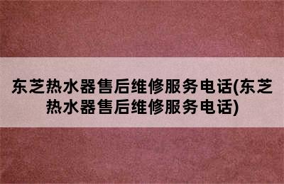 东芝热水器售后维修服务电话(东芝热水器售后维修服务电话)