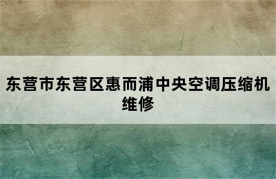 东营市东营区惠而浦中央空调压缩机维修