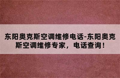 东阳奥克斯空调维修电话-东阳奥克斯空调维修专家，电话查询！