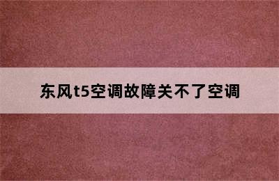 东风t5空调故障关不了空调