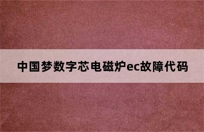 中国梦数字芯电磁炉ec故障代码