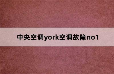 中央空调york空调故障no1