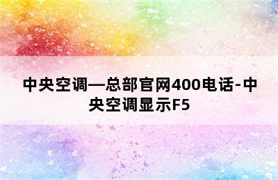 中央空调—总部官网400电话-中央空调显示F5