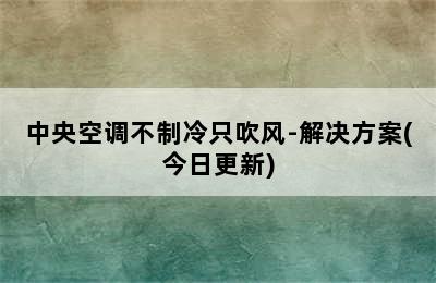 中央空调不制冷只吹风-解决方案(今日更新)