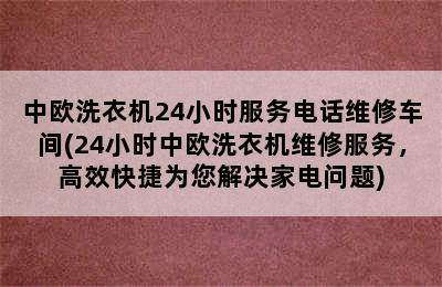 中欧洗衣机24小时服务电话维修车间(24小时中欧洗衣机维修服务，高效快捷为您解决家电问题)