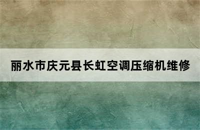 丽水市庆元县长虹空调压缩机维修