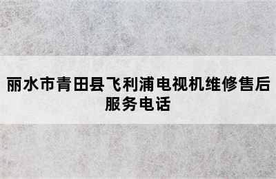 丽水市青田县飞利浦电视机维修售后服务电话