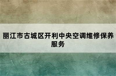 丽江市古城区开利中央空调维修保养服务