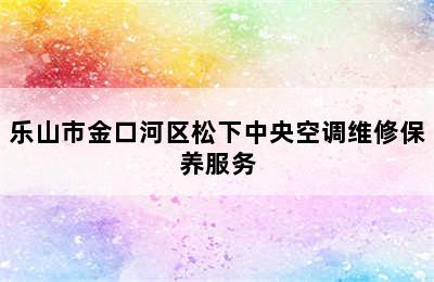 乐山市金口河区松下中央空调维修保养服务