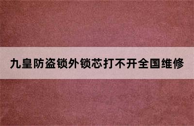 九皇防盗锁外锁芯打不开全国维修