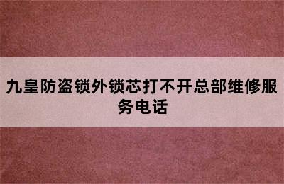 九皇防盗锁外锁芯打不开总部维修服务电话